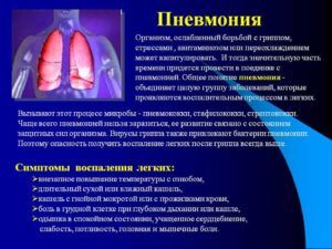 Пневмония является причиной развития кашлевого рефлекса
