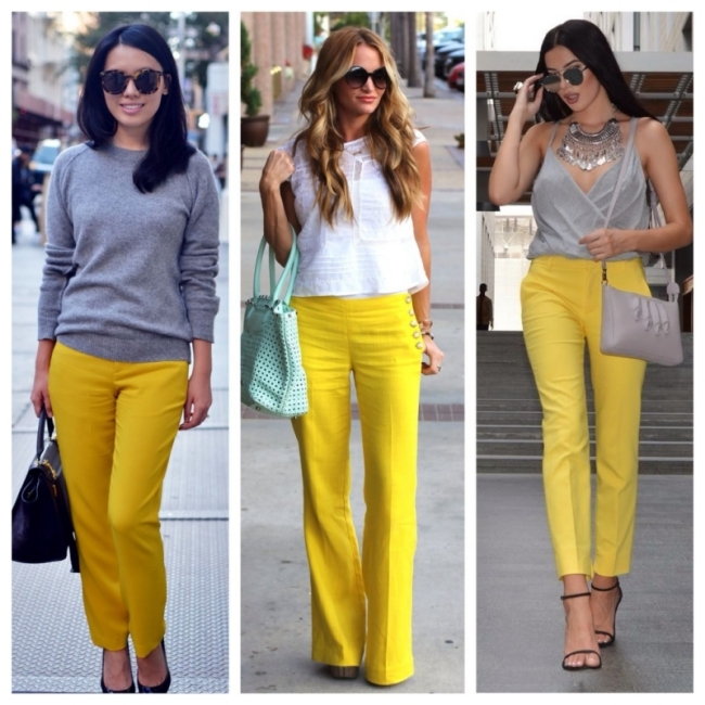 желтые брюки